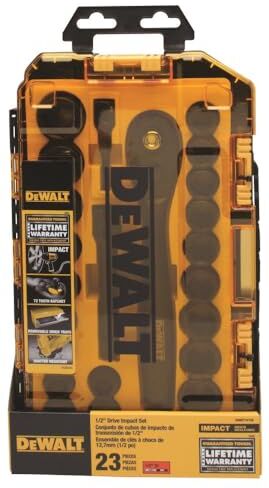 DeWalt Set di chiavi a bussola combinate da 1/2", 23 pezzi