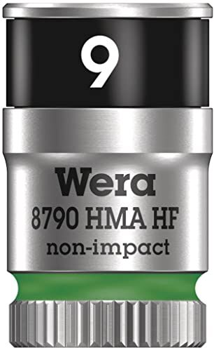 Wera , 8790 HMA HF Bussola per cricchetto Zyklop con attacco da 1/4" con ritegno vite, 9,0 mm