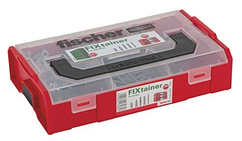 Fischer FixTainer UX SX GK con viti, Valigetta Tasselli SX UX GK Assortiti per Fissaggio su Muro Pieno, Mattone Forato, Cartongesso, 241 pezzi,