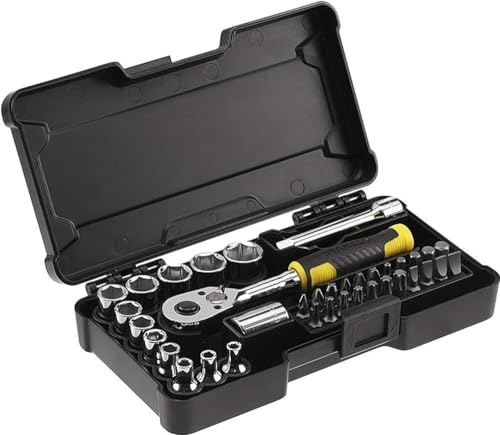 Stanley set chiavi a bussola att. 1/4" compatto, 37 pz