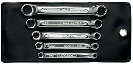 Elora chiave a doppio anello, Set, Extra corta, 5 pezzi, 4 – 11 mm, 113S 5 m