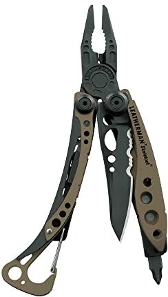 Leatherman Skeletool Attrezzo Multifunzione Tascabile e Leggero con 7 Pratici Strumenti Multiattrezzo di Base per Fai da Te, Attività Outdoor e Campeggio Bronzo Coyote