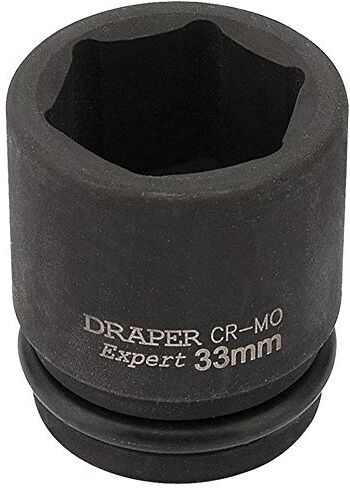 Draper Chiave a bussola a percussione a 6 punti, attacco quadro da 3/4", 33 mm, blu