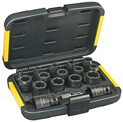 DeWalt SET DI BUSSOLE PER AVVITATORI A IMPULSI attacco a 1/2" Set 17 pezzi,