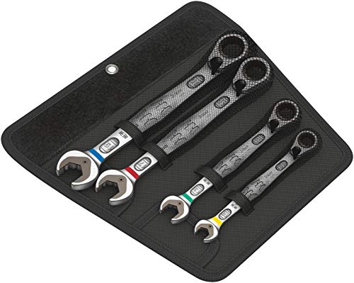 Wera 05020090001 6001 Joker Switch 4 Set 1 Kit con chiavi combinate piegate a cricchetto, metrico, 4-teilig