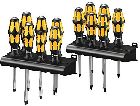 Wera , Big Pack 900 Assortimento di giraviti Kraftform; il giravite-scapello della  + rack, 13 pezzi