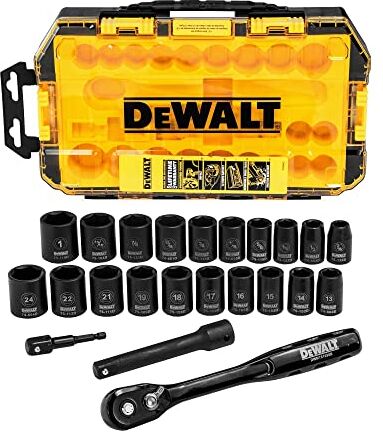 DeWalt Set di chiavi a bussola combinate da 1/2", 23 pezzi