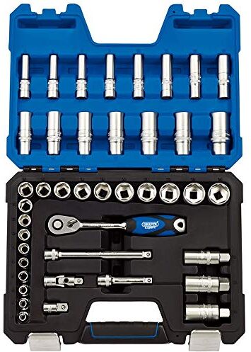 Draper D42MN/SG 3/20,3 cm SQ. Dr. Metric socket set (42 pezzi), blu