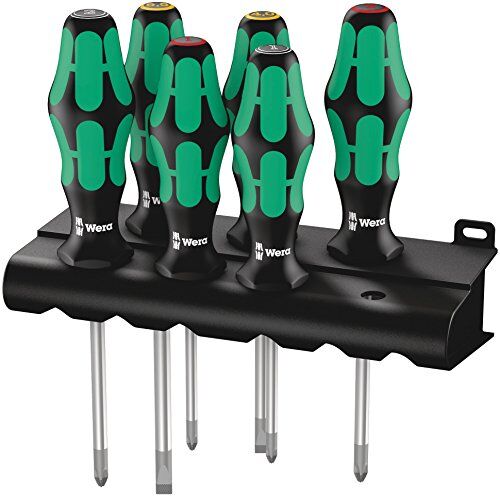 Wera , 335/350/355/6 Assortimento di giraviti Kraftform Plus Lasertip + rack, 6 pezzi