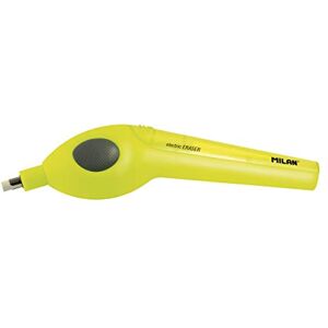 MILAN Yellow Electric Eraser + Batteries + Replacement Rubber Bands NEW MILAN Yellow Electric Eraser + Batteries + Replacement Rubber Bands NEW