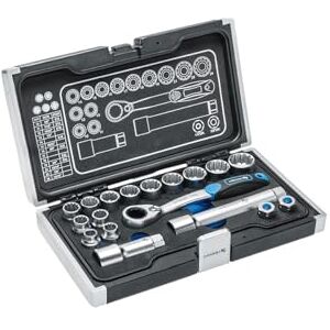 Högert Technik Cassetta Attrezzi, Set Attrezzi, Valigetta Attrezzi, Set Utensili, Kit Attrezzi, Set di Chiavi a Bussola e Accessori, Meccanismo a Cricchetto con 60 Denti , 18 Pezzi Högert Technik Cassetta Attrezzi, Set Attrezzi, Valigetta Attrezzi, Set Utensili, Kit Attrezzi, Set di Chiavi a Bussola e Accessori, Meccanismo a Cricchetto con 60 Denti , 18 Pezzi