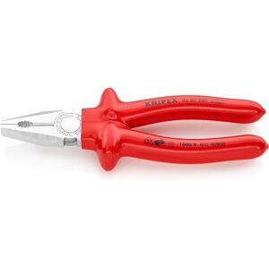 KNIPEX Pinza universale cromata isolati ad immersione, collaudati VDE 200 mm, KNIPEX Pinza universale cromata isolati ad immersione, collaudati VDE 200 mm,
