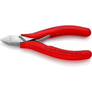 KNIPEX Tronchese laterale per elettronica con cerniera passante rivestiti in resina sintetica antiscivolo 115 mm, KNIPEX Tronchese laterale per elettronica con cerniera passante rivestiti in resina sintetica antiscivolo 115 mm,