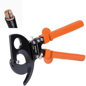 VEVOR Tagliacavi a Cricchetto Cesoia per Cavi Pinza Tagliacavi Lame in Acciaio Armonico Manici Rivestiti in PVC, Taglierina per Fili di Rame Alluminio Capacità max. 400 mm², Utensile per Elettricista VEVOR Tagliacavi a Cricchetto Cesoia per Cavi Pinza Tagliacavi Lame in Acciaio Armonico Manici Rivestiti in PVC, Taglierina per Fili di Rame Alluminio Capacità max. 400 mm², Utensile per Elettricista
