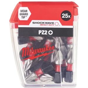 Milwaukee Set Di Punte Per Trapano, Punta PZ 2 X 25 mm, Set di 25 pezzi Milwaukee Set Di Punte Per Trapano, Punta PZ 2 X 25 mm, Set di 25 pezzi