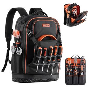 VEVOR Zaino Portautensili, Organizzatore per Attrezzi Pesanti, Zaino da Lavoro con Scomparto per Laptop e Base Sagomata, Borsa da Cantiere per Elettricisti, Riparatori e Tecnici HVAC, 65 Tasche VEVOR Zaino Portautensili, Organizzatore per Attrezzi Pesanti, Zaino da Lavoro con Scomparto per Laptop e Base Sagomata, Borsa da Cantiere per Elettricisti, Riparatori e Tecnici HVAC, 65 Tasche