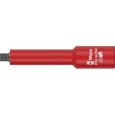 Wera 8794 SA VDE Zyklop prolunga, isolata, corta, 1/4", 1/4" x 91 mm Wera 8794 SA VDE Zyklop prolunga, isolata, corta, 1/4", 1/4" x 91 mm