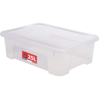 Sundis View Box, scatola portaoggetti 25L, con coperchio, impilabile Sundis View Box, scatola portaoggetti 25L, con coperchio, impilabile
