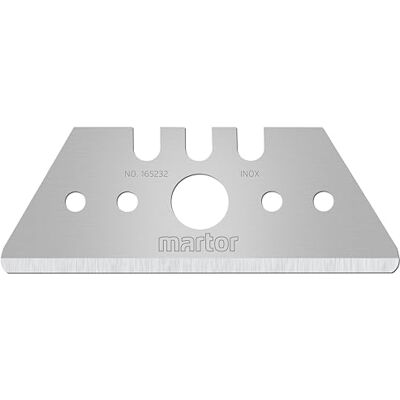 MARTOR 10 x Lama trapezoidale, Lama di ricambio per Cutter, Coltello di sicurezza, 18,9 mm, affilata, in Erogatore, utilizzabile in 2 volte, n. 165232 MARTOR 10 x Lama trapezoidale, Lama di ricambio per Cutter, Coltello di sicurezza, 18,9 mm, affilata, in Erogatore, utilizzabile in 2 volte, n. 165232