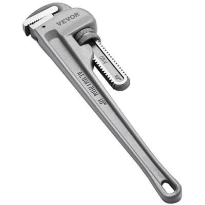 VEVOR Chiave per Tubi, Diritta in Alluminio 457 mm Regolazione Automatica delle Ganasce, Chiave Idraulica Regolabile, Maniglia Ergonomica, Design Appeso, Chiave per Riparazioni Tubi dell'Acqua Auto VEVOR Chiave per Tubi, Diritta in Alluminio 457 mm Regolazione Automatica delle Ganasce, Chiave Idraulica Regolabile, Maniglia Ergonomica, Design Appeso, Chiave per Riparazioni Tubi dell'Acqua Auto
