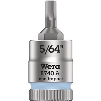 Wera --8740 A Hex-Plus 5/64" x 28 mm Zyklop bicchiere a punta con traino da 1/4 Wera --8740 A Hex-Plus 5/64" x 28 mm Zyklop bicchiere a punta con traino da 1/4