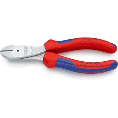 KNIPEX Tronchese laterale per meccanica tipo forte cromata con impugnature multicomponente 160 mm, KNIPEX Tronchese laterale per meccanica tipo forte cromata con impugnature multicomponente 160 mm,