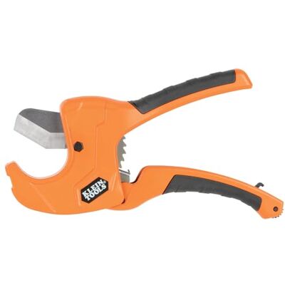 KLEIN TOOLS Tagliatubi a cricchetto in PVC, taglia 1-1/4" ID PVC, CPVC, tubi PEX, funzionamento con una sola mano, lame sostituibili KLEIN TOOLS Tagliatubi a cricchetto in PVC, taglia 1-1/4" ID PVC, CPVC, tubi PEX, funzionamento con una sola mano, lame sostituibili