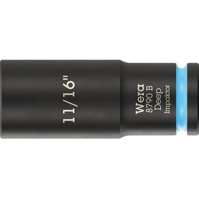 Wera 8790 B Impaktor Deep Bussole con attacco da 3/8", 11/16" x 63 mm Wera 8790 B Impaktor Deep Bussole con attacco da 3/8", 11/16" x 63 mm