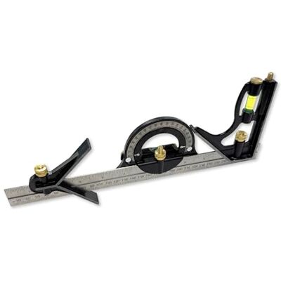 ECLIPSE Professional Tools – Set Combinato da 300 mm: Righello, Punta Tracciante, Livelle a Bolla, Goniometro, Squadra e Testine Centro – Graduazioni Metriche e Imperiali ECLIPSE Professional Tools – Set Combinato da 300 mm: Righello, Punta Tracciante, Livelle a Bolla, Goniometro, Squadra e Testine Centro – Graduazioni Metriche e Imperiali