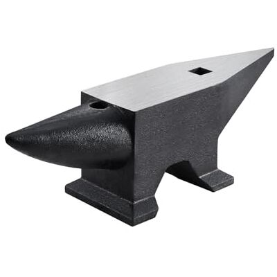VEVOR Incudine da Fabbro in Acciaio con Corno Rotondo da 132 LBS, Incudine in Acciaio con 2 Fori da 60 KG per Lavori in Metallo, Incudine Fabbro per Rivettare, Appiattire, Forgiare e Formare Metallo VEVOR Incudine da Fabbro in Acciaio con Corno Rotondo da 132 LBS, Incudine in Acciaio con 2 Fori da 60 KG per Lavori in Metallo, Incudine Fabbro per Rivettare, Appiattire, Forgiare e Formare Metallo