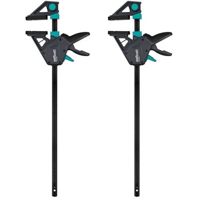 wolfcraft 2 pinze a una mano PRO MAX I I 250 kg di forza di serraggio per le massime esigenze professionali I elevata forza di tenuta I 450 mm di larghezza di serraggio I Made in Europe wolfcraft 2 pinze a una mano PRO MAX I I 250 kg di forza di serraggio per le massime esigenze professionali I elevata forza di tenuta I 450 mm di larghezza di serraggio I Made in Europe