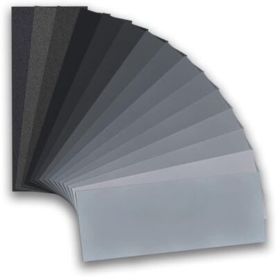 Jinpojun 15 PCS Carta Abrasiva Auto Abrasivi Grana, Carta Vetrata per Legno 80 120 150 180 240 320 400 600 800 1000 1200 1500 2000 2500 3000, Levigatura a Secco e Umido Sandpaper 230 X 93mm Jinpojun 15 PCS Carta Abrasiva Auto Abrasivi Grana, Carta Vetrata per Legno 80 120 150 180 240 320 400 600 800 1000 1200 1500 2000 2500 3000, Levigatura a Secco e Umido Sandpaper 230 X 93mm