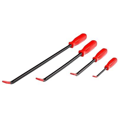 Relaxdays Set di 4 Leve per Pneumatici 200/300/450/600 mm, Acciaio con Impugnatura Antiscivolo in plastica, Nero/Rosso Relaxdays Set di 4 Leve per Pneumatici 200/300/450/600 mm, Acciaio con Impugnatura Antiscivolo in plastica, Nero/Rosso