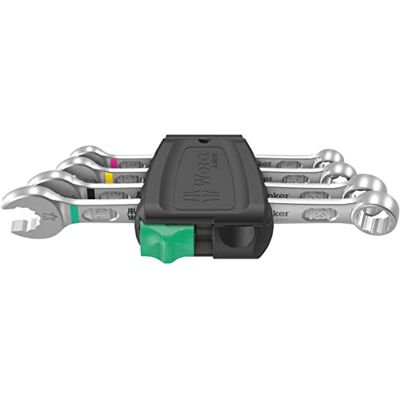 Wera Assortimento chiavi combinate, 6003 Joker 4 Set 1 Assortimento chiavi a forchetta e poligonale, 4 pezzi Wera Assortimento chiavi combinate, 6003 Joker 4 Set 1 Assortimento chiavi a forchetta e poligonale, 4 pezzi