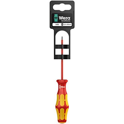 Wera Kraftform Plus Serie 100 VDE Cacciavite piatto isolato 160i con punta laser, Wera Kraftform Plus Serie 100 VDE Cacciavite piatto isolato 160i con punta laser,