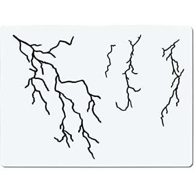 Herterich Products Stencil per aerografo per fulmini Sagoma per tatuaggi e graffiti Precisione tagliata al laser Riutilizzabile e resistente ai solventi 30x20cm Herterich Products Stencil per aerografo per fulmini Sagoma per tatuaggi e graffiti Precisione tagliata al laser Riutilizzabile e resistente ai solventi 30x20cm