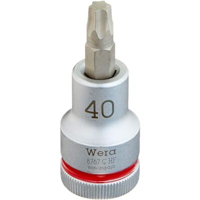 Wera , 8767 C HF TORX TORX Zyklop Bussole a inserto attacco da 1/2" con ritegno vite con, TX 40 x 60 mm Wera , 8767 C HF TORX TORX Zyklop Bussole a inserto attacco da 1/2" con ritegno vite con, TX 40 x 60 mm
