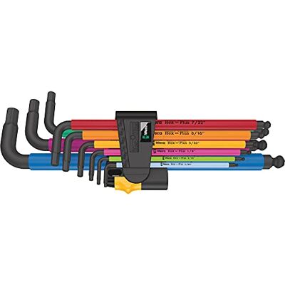 Wera Assortimento di chiavi a L, in pollici, BlackLaser, 9 pezzi Wera Assortimento di chiavi a L, in pollici, BlackLaser, 9 pezzi