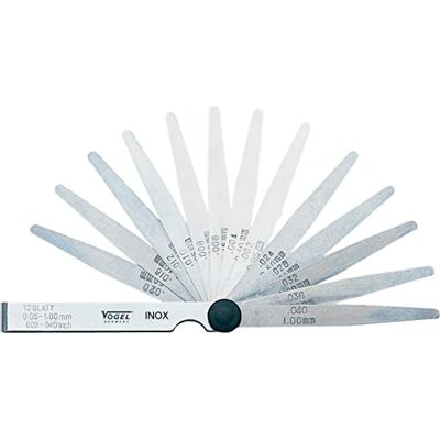 VOGEL 413107 - Set di spessimetri in acciaio inossidabile - 20 fogli VOGEL 413107 - Set di spessimetri in acciaio inossidabile - 20 fogli