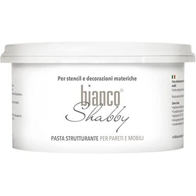 bianco Shabby Pasta strutturante extra resistente per pareti materiche e stencil 3D – 1 Litro bianco Shabby Pasta strutturante extra resistente per pareti materiche e stencil 3D – 1 Litro