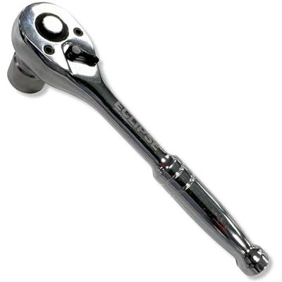 ECLIPSE Professional Tools Maniglia a cricchetto con azionamento quadrato in metallo da 1/4”, Acciaio al cromo vanadio, 72 denti, sgancio rapido, durevole ECLIPSE Professional Tools Maniglia a cricchetto con azionamento quadrato in metallo da 1/4”, Acciaio al cromo vanadio, 72 denti, sgancio rapido, durevole
