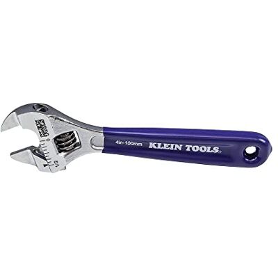 KLEIN TOOLS Chiave regolabile, forgiata con ganascia più sottile e finitura cromata lucida, 10,2 cm KLEIN TOOLS Chiave regolabile, forgiata con ganascia più sottile e finitura cromata lucida, 10,2 cm