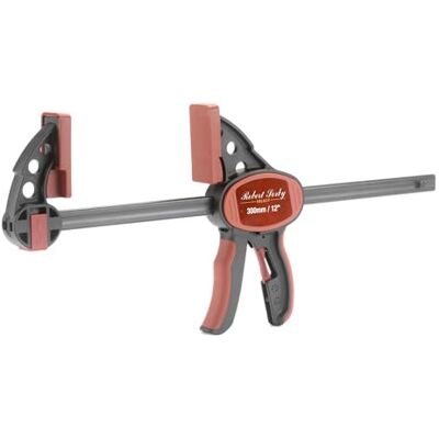Robert Sorby Select Morsetto a Barra a Una Mano da 12" 305 mm, Serraggio Rapido e Divaricatore, Forza di Serraggio 150 kgf, Profondità 85 mm, Impugnatura Soft Grip Robert Sorby Select Morsetto a Barra a Una Mano da 12" 305 mm, Serraggio Rapido e Divaricatore, Forza di Serraggio 150 kgf, Profondità 85 mm, Impugnatura Soft Grip