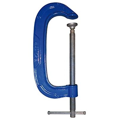 ECLIPSE Professional Tools Morsetto a C Alta Resistenza 100 mm (4") – Telaio in Ghisa Duttile, Piastra Girevole in Acciaio, Filetto Acme, Legno e Metallo ECLIPSE Professional Tools Morsetto a C Alta Resistenza 100 mm (4") – Telaio in Ghisa Duttile, Piastra Girevole in Acciaio, Filetto Acme, Legno e Metallo