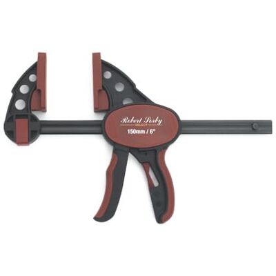 Robert Sorby Select Morsetto a Barra a Una Mano da 6" 150 mm, Serraggio Rapido e Divaricatore, Forza di Serraggio 150 kgf, Profondità 85 mm, Impugnatura Soft Grip Robert Sorby Select Morsetto a Barra a Una Mano da 6" 150 mm, Serraggio Rapido e Divaricatore, Forza di Serraggio 150 kgf, Profondità 85 mm, Impugnatura Soft Grip