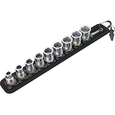 Wera Belt B 1 Set Di Bussole, Argento, 3/8", 10 parti Wera Belt B 1 Set Di Bussole, Argento, 3/8", 10 parti