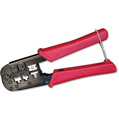 PREMIUMCORD - Pinza crimpatrice RJ11 RJ12 RJ45 - Rosso e Nero - Pinza PREMIUMCORD - Pinza crimpatrice RJ11 RJ12 RJ45 - Rosso e Nero - Pinza