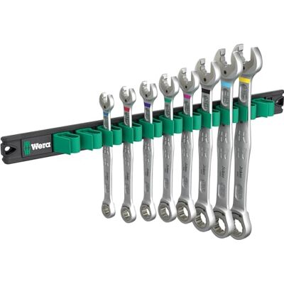 Wera 05020016001 Barra magnetica 6000 Joker Imperial 1 set di chiavi a cricchetto ad anello, 9 pezzi Wera 05020016001 Barra magnetica 6000 Joker Imperial 1 set di chiavi a cricchetto ad anello, 9 pezzi