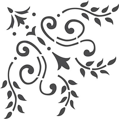 bianco Shabby biancoShabby® Stencil Professionale RIUTILIZZABILE Made in Italy (Classico 10 ANGOLARE Medio) bianco Shabby biancoShabby® Stencil Professionale RIUTILIZZABILE Made in Italy (Classico 10 ANGOLARE Medio)