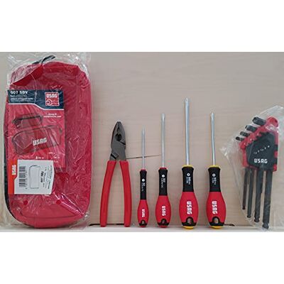 USAG 007 SB 150 CX SET KIT DI UTENSILI PINZA GIRAVITI CHIAVI ESAGONALI CON BORSA USAG 007 SB 150 CX SET KIT DI UTENSILI PINZA GIRAVITI CHIAVI ESAGONALI CON BORSA